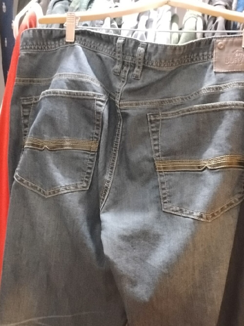 Buffalo David Bitton Men's Jeans - Grey Blue Wash / 40 W 32 L